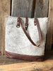Cowhide Shoulder Bag Real Hair On Leather Handbag