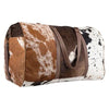 Cowhide Patchwork Duffle Bag Leather Travel Luggage
