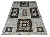 patchwork cowhide rug 5x8