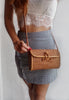 Handmade Small Rattan Crossbody Bag with Batik Lining