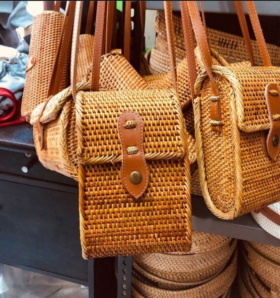 Mini best sale rattan bag