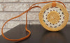 Round rattan crossbody bag handmade bali ata grass purse