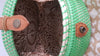 Green round rattan bag bali crossbody handmade