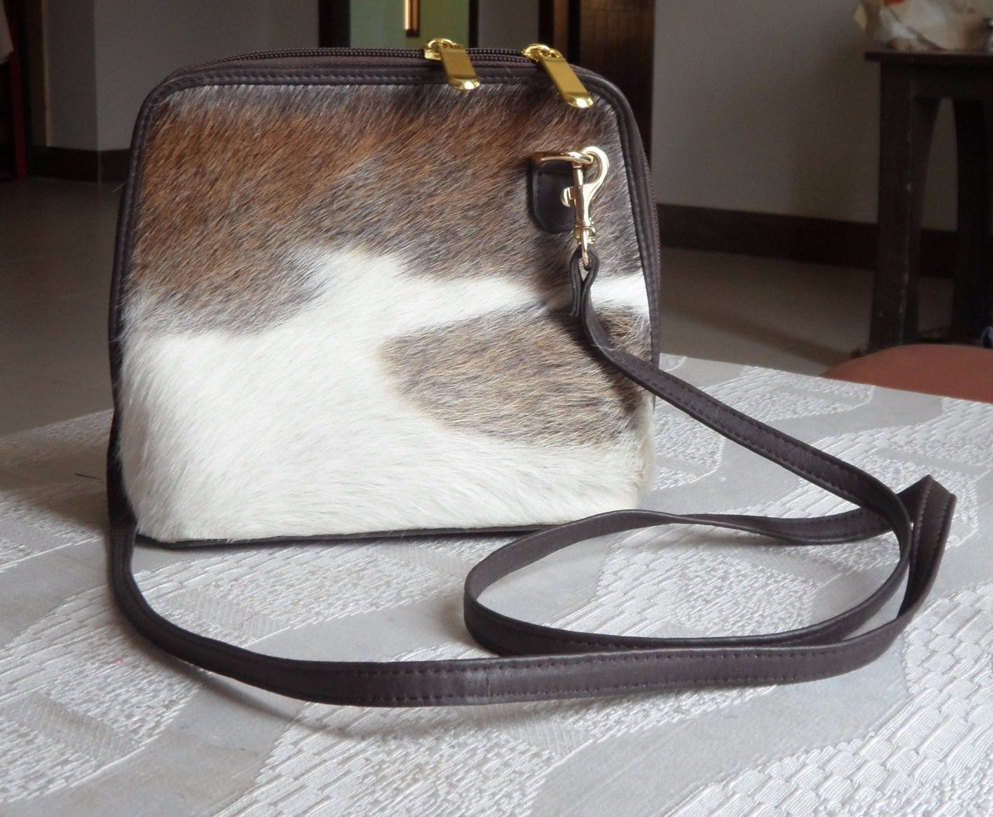 Hair On Cowhide Sling Purse