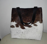 Cow Hide Leather Shopper Tote Shoulder Bag Ladies Shopping Large Handbag Purse