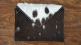 Cowhide Leather Clutch Purse Large Envelope Ladies Wallet Organizer Wrist Purse