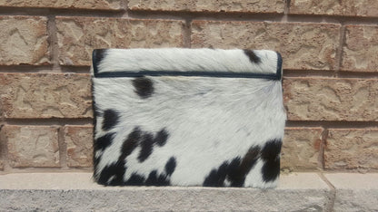 Cowhide Leather Clutch Purse Large Envelope Ladies Wallet Organizer Wrist Purse