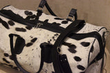 cowhide weekender bag