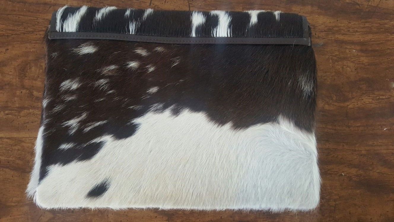 Cowhide Leather Clutch Purse Large Envelope Ladies Wallet Organizer Wrist Purse