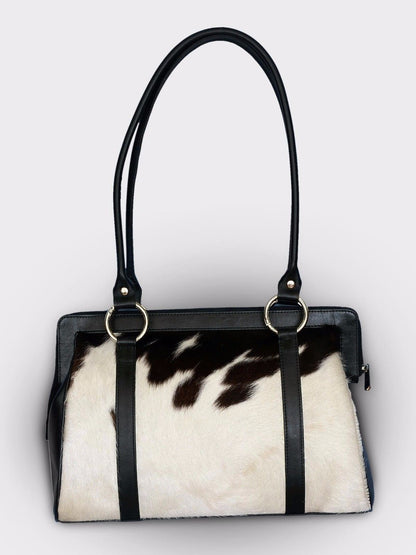 cowhide shoulder bag