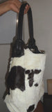 Cowhide Fur Leather Rodeo Bucket Purse Cow Hide Shoulder Hand Bag Hobo Purse