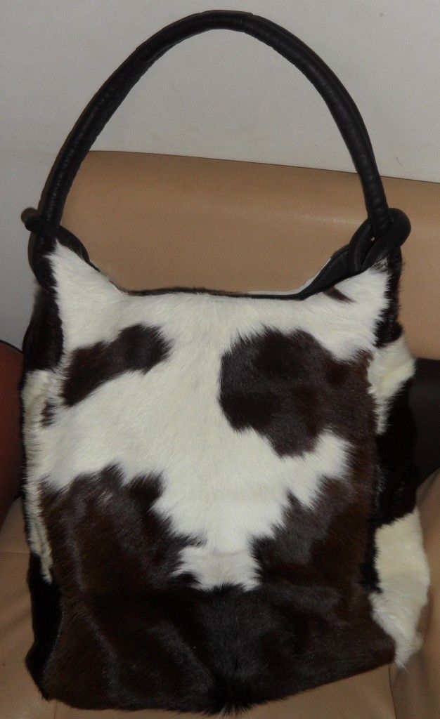 Cowhide fur rodeo bag