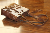 Cowhide Leather Bag Crossbody Messenger Shoulder Handbag Satchel Purse