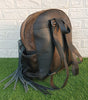 Small Cowhide Backpack Hair On Hide Leather