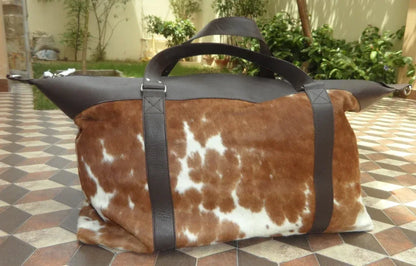 Cowhide Duffle Bag Hair On Hide Travel Bag
